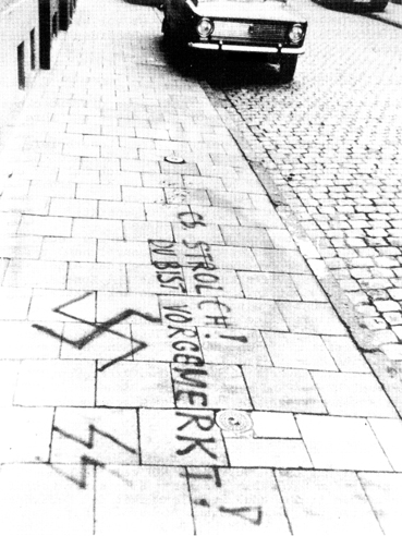 Drohung vor dem Haus von Christoph Sann am 8.9.1977