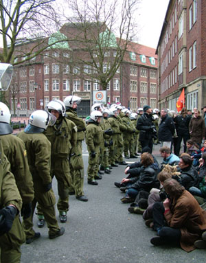 Friedlicher Protest in der Premer Strae