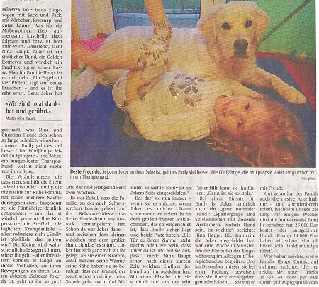 Zeitungsartikel WN vom 05.05.2016