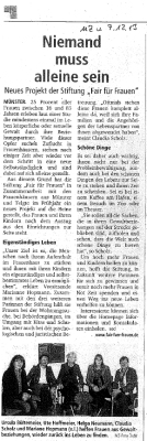 Presseartikel in der Münsterschen Zeitung vom 7. Dezember 2013