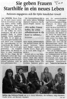 Artikel in den Westfälischen Nachrichten vom 06.12.2013