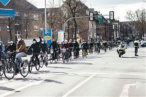 Am 25.6. findet der Klimastreik wieder als große Fahrrad-Demo statt. (Foto: Marlena Grab / Fridays for Future Münster)