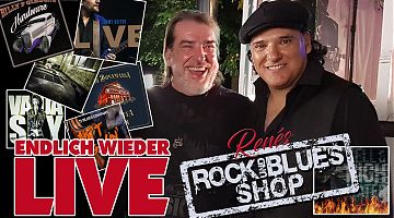 „LIVE IS JOVEL": Marvin Lindenberg ist zu Gast bei Renés Rock-&-Blues-Shop. (Bildgestaltung: René Back)