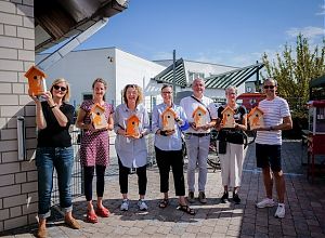 Das Team vom Netzwerk Pflegefamilien in Münster mit Teresa Borgert (2. von links. Foto: Steffen Suuck)