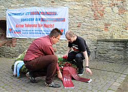 Kranzniederlegung am Zwinger zum Gedenken an die Opfer von Krieg und Faschismus