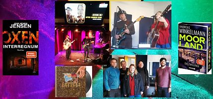 Der LeseWurm lässt Paper Crown in der März-Ausgabe sprechen und musizieren. (Fotos: Volker Stephan, privat; Cover: Verlage dtv, Knaur, Apollon Records)