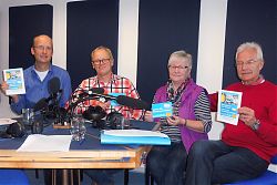 Michael Krapp, Moderator Ralf Clausen, Marlies Jägering und Bernd Bajohr