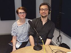 Operndirektorin Susanne Ablass und Musiktheaterdramaturg Ronny Scholz vom Theater Münster