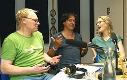 Thomas Nufer (Mitte) mit Ralf Clausen und Uschi Heeke