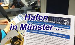 Wahl lokal 2014 - Kritische Fragen zum Thema "Hafen" ... (Foto: medienforum münster e. V.)