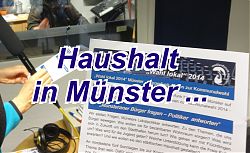 Wahl lokal 2014 - Kritische Fragen zum Thema "Stadthaushalt" an die Ratsparteien ... (Foto: medienforum münster e. V.)