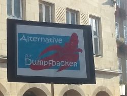 Am 3.11. protestierten 1.600 Menschen vor dem Rathaus, während drinnen die AfD ihren Kreisparteitag abhielt.