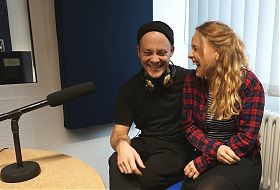 Valentin Schroeteler und Eva Dorlass vom Jungen Theater Münster (Foto: Hanna Wiedenhaus)