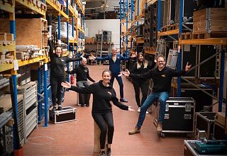 Die Culture Club Münster- Crew mit Steffi Köhler, Adrian Kantel, Isabelle Bettmer, Adam Riese, Ida Feldmann und Oliver Pauli. (Foto: Michel Greulich)