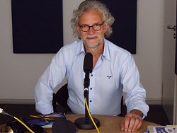 Dr. Ulrich Peters Generalintendant Theater Münster, im Gespräch mit Wolfgang Türk bei der Sendung Theatertalk (Foto: Klaus Blödow, medienforum münster e.V.)