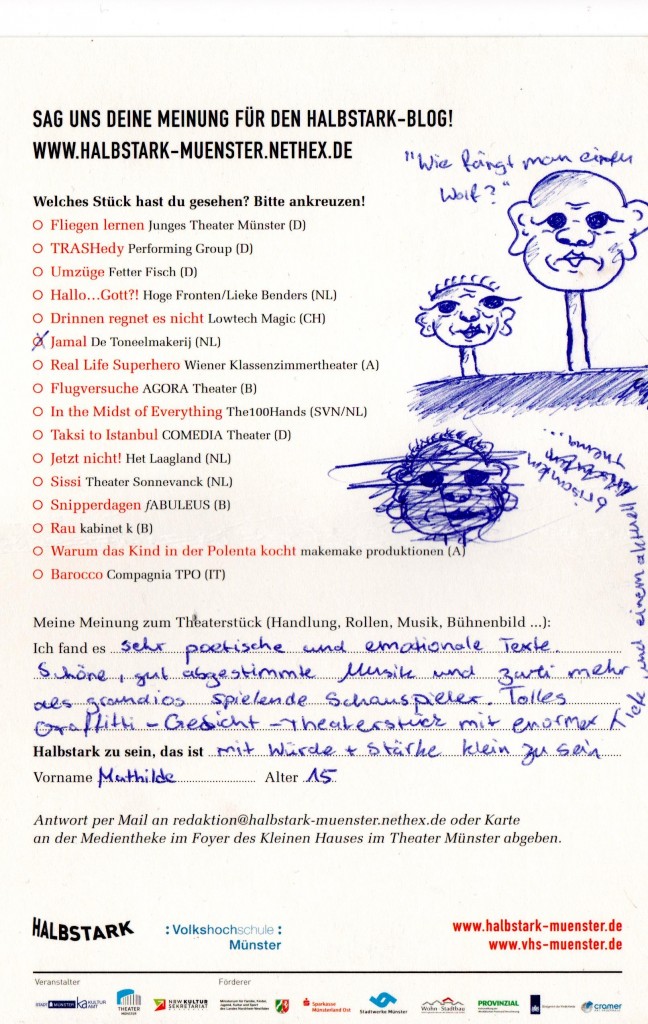 Original-Kommentar einer Zuschauerin zu "Jamal"